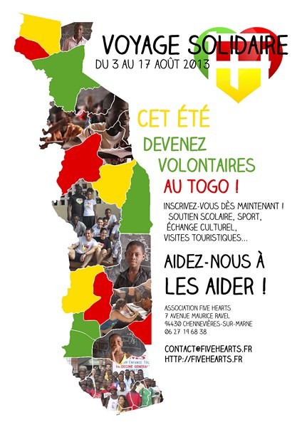 Affiche recrute volontaires voyage solidaire 2013