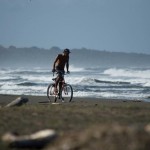 Cycliste sur le sable!