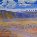 Visite des ruines Aymara de Tiwanaku : ici représentation des ruines telles qu'elles sont supposées avoir été